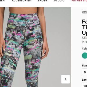 new LULULEMON Fast and Free High-Rise Tight 25β Pockets - Size 2